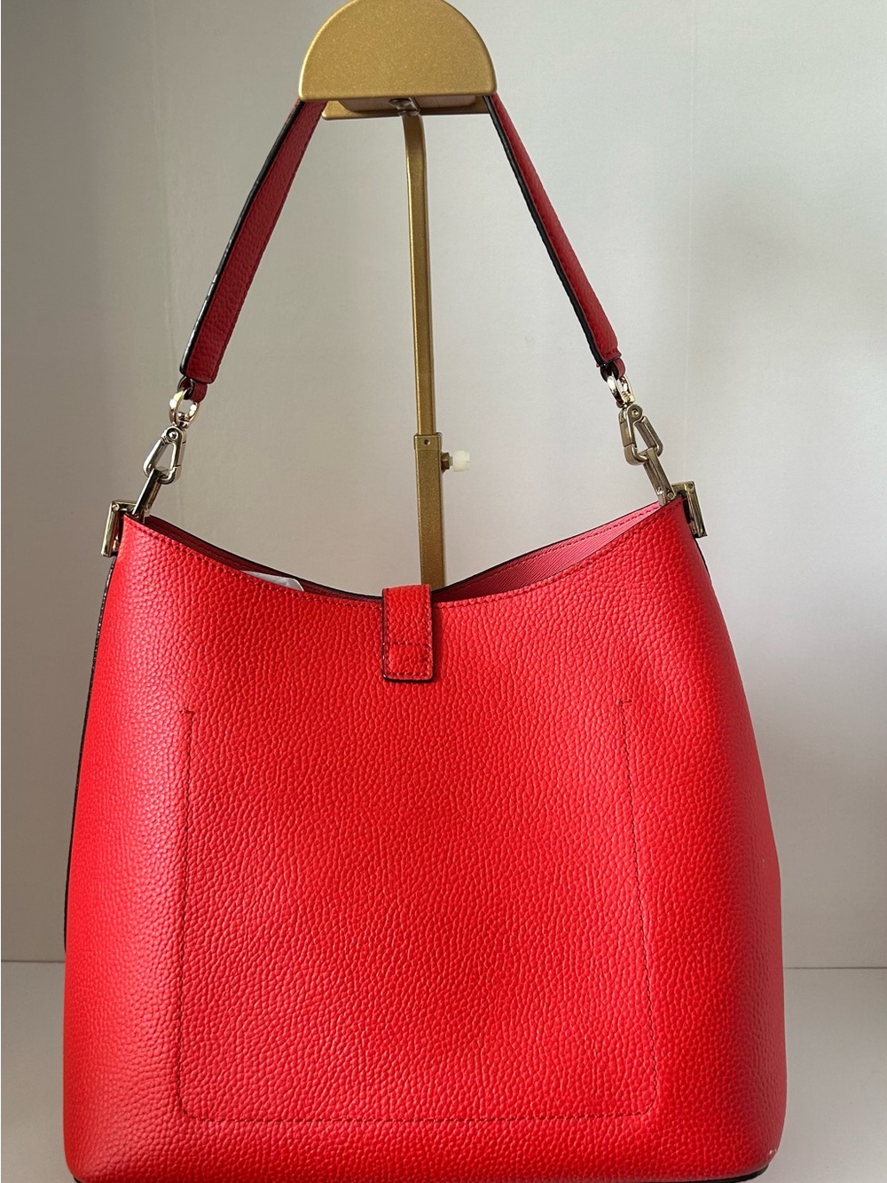 kate spade Red Pebbled Leather Shoulder Hobo - Picture 4 of 15